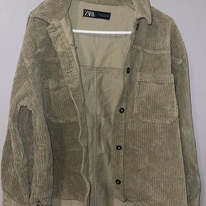Zara green button up jacket